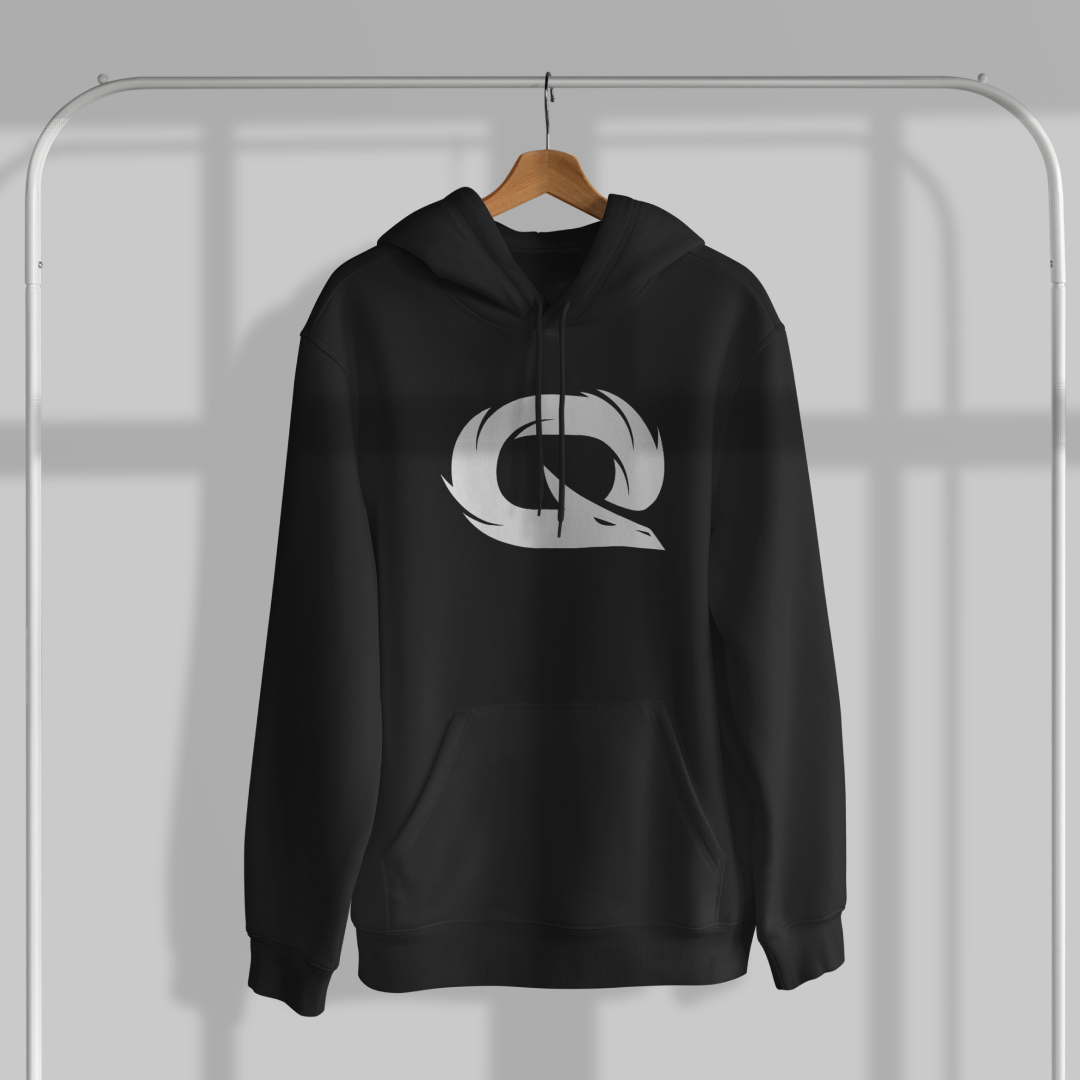 Black Minimal QLASH Hoodie 2.0