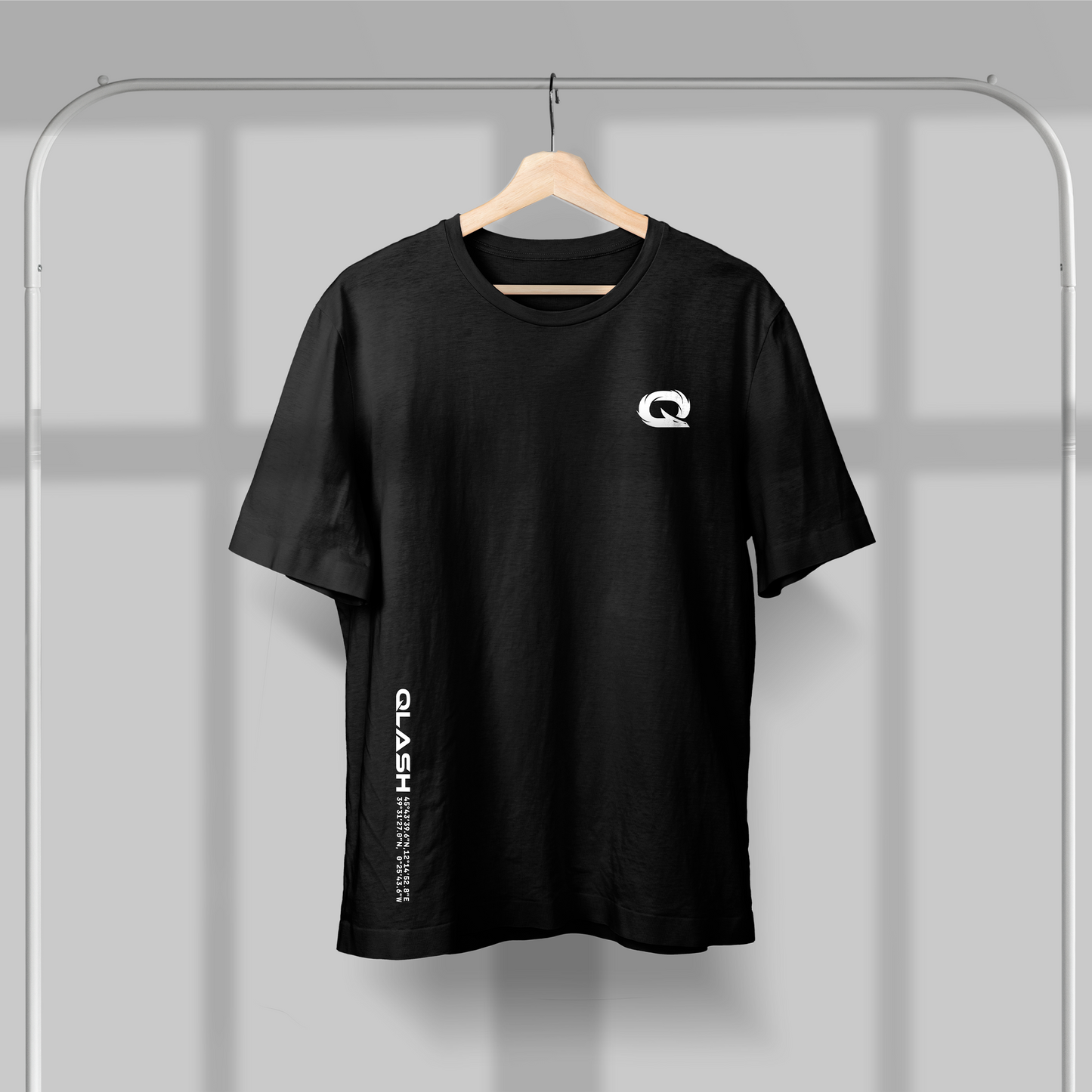 Black Minimal QLASH Tee